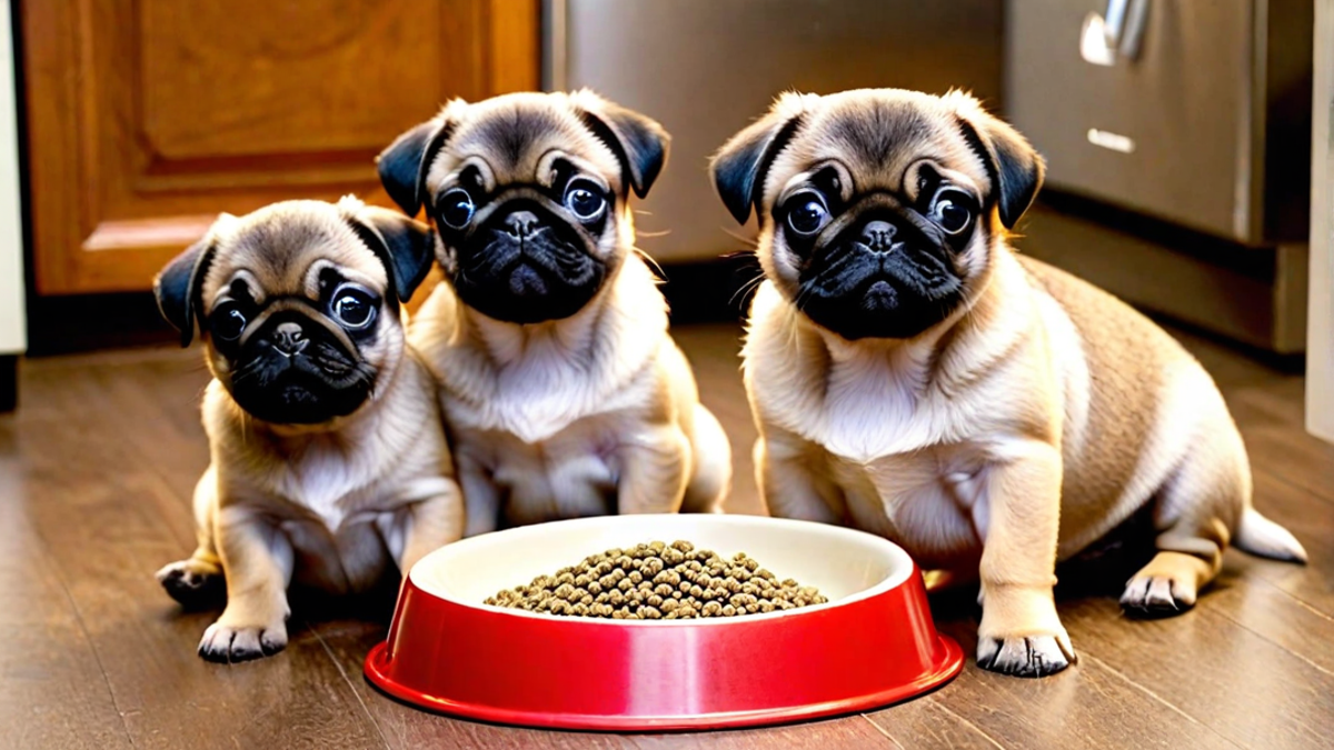 The Joy of Feeding Time for Pug Puppies