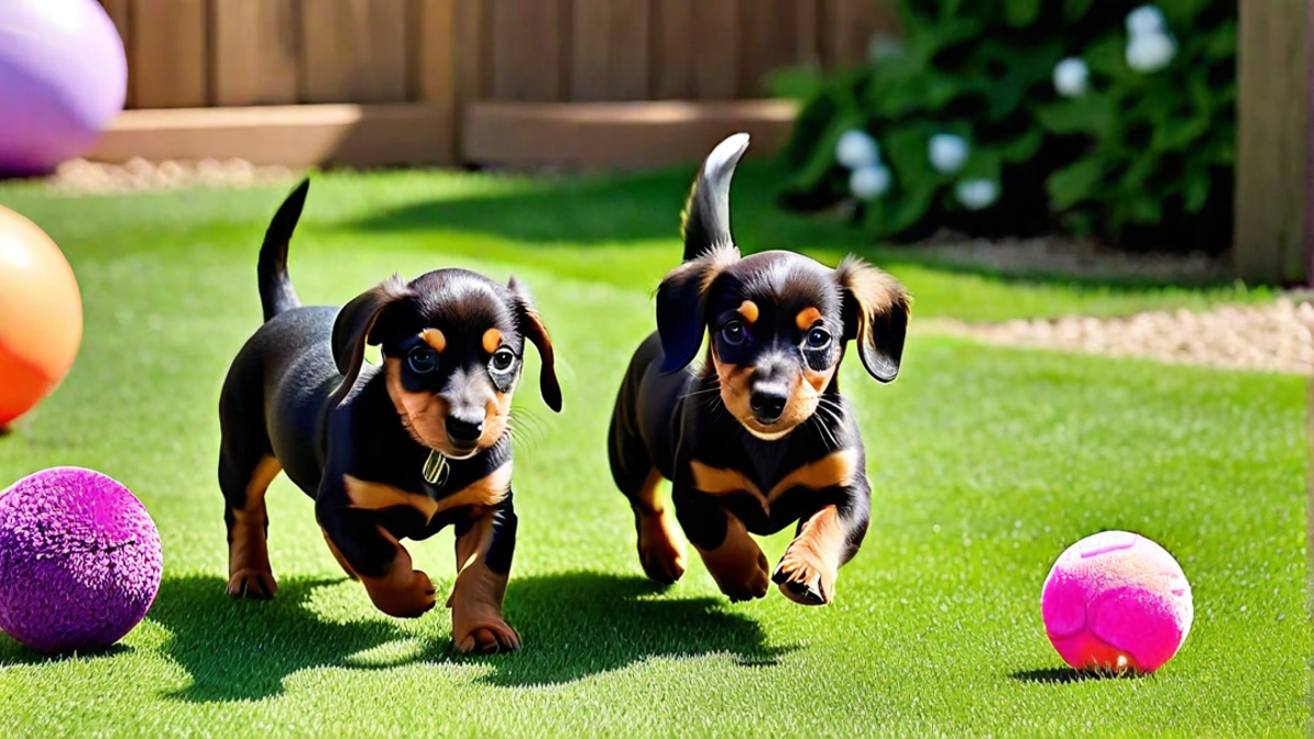 The Joyful Playtime of Dachshund Puppies