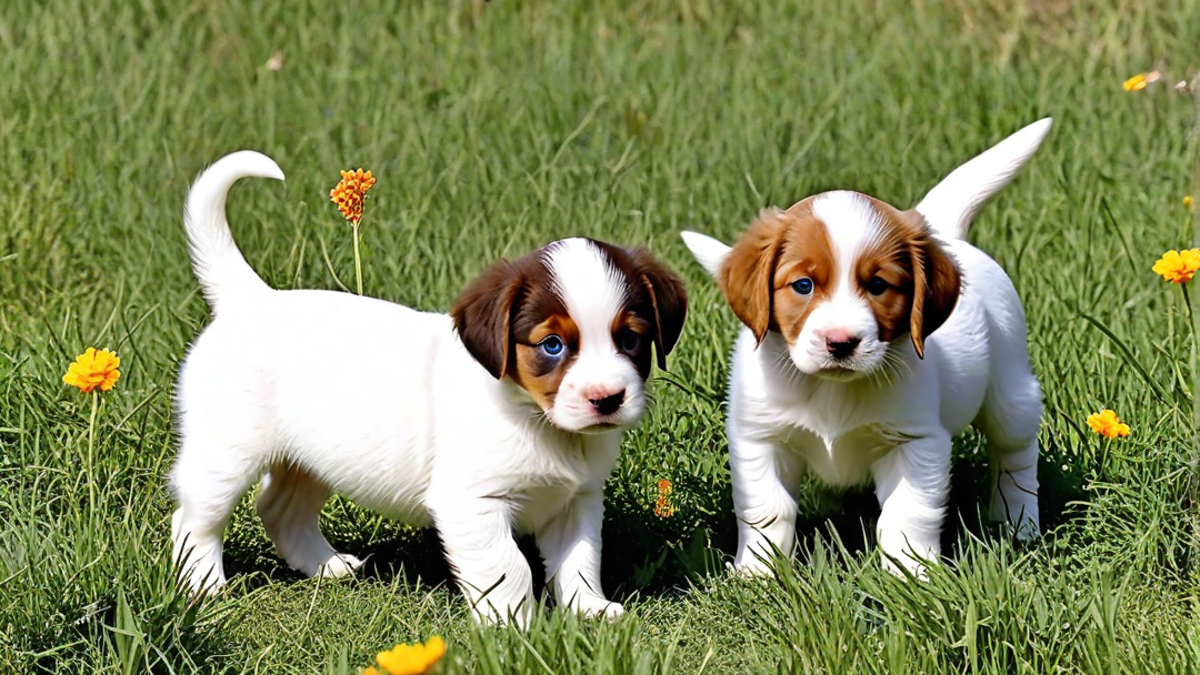 Tiny Paws, Big World: Brittany Puppies Exploring