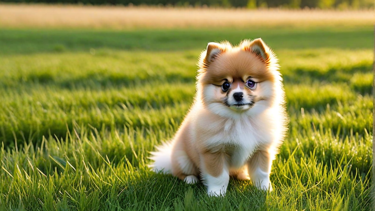 Tiny Pomeranian Puppy in a Big World