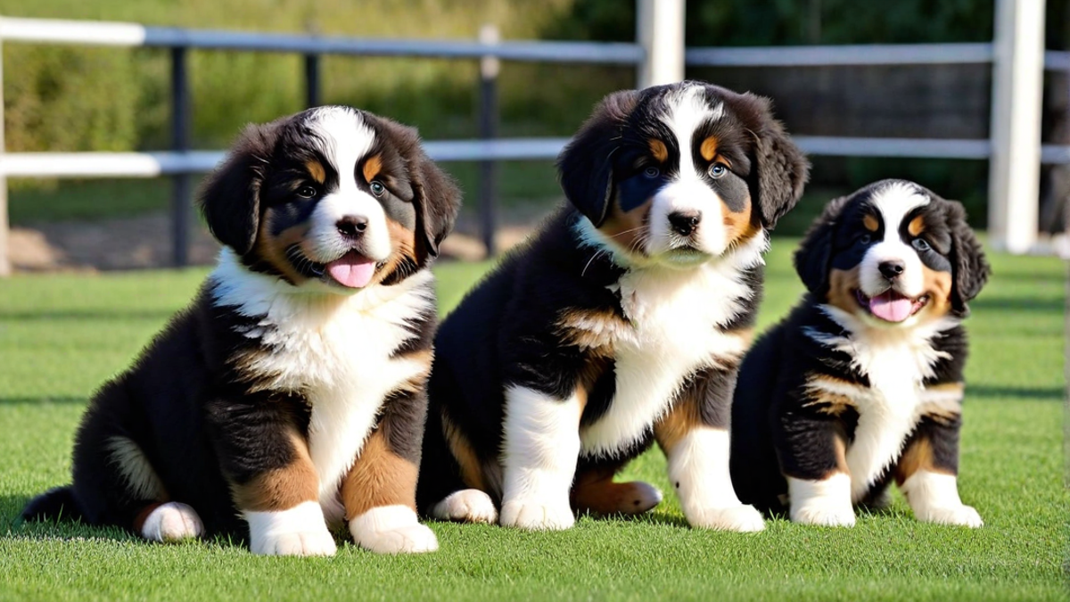 Training Sessions with Bernese Puppies