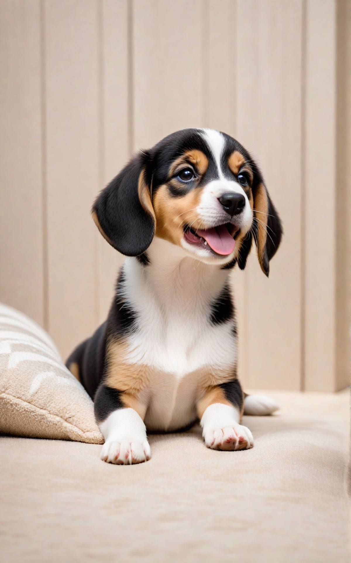 Yawning Beagle Puppy Ready for a Nap