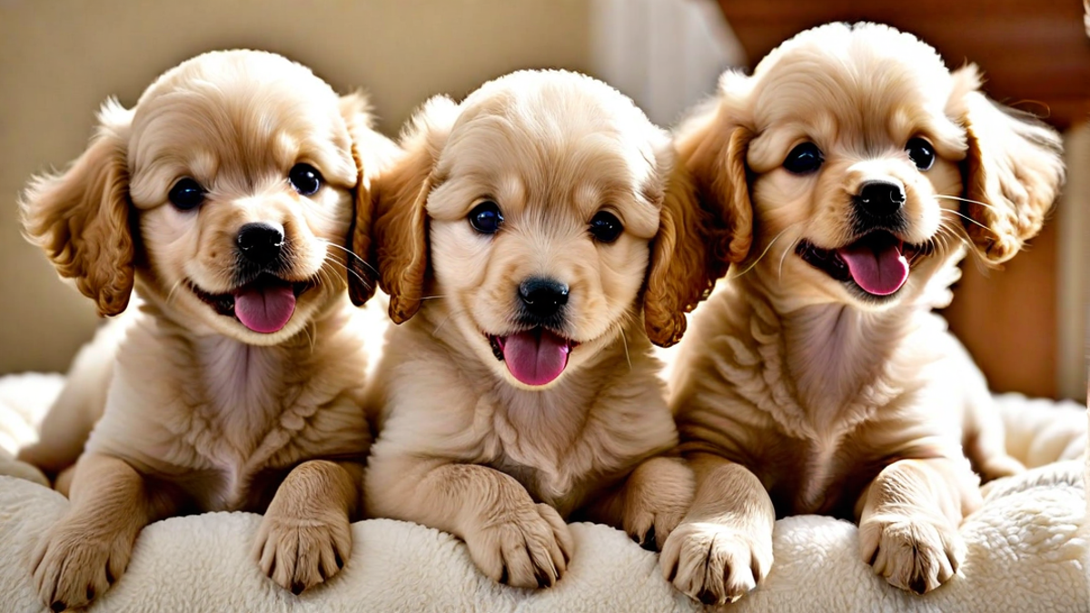 Yawning Poodle Puppies Ready for a Nap