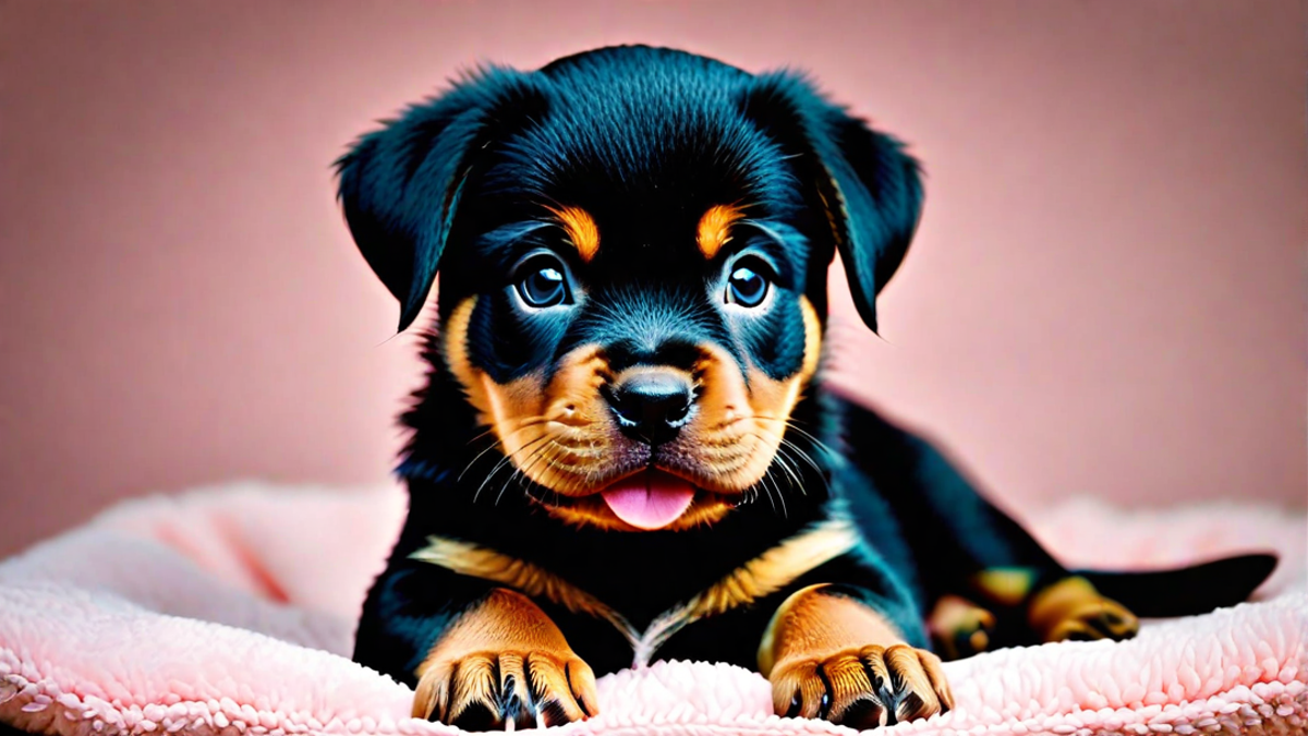 Yawning Rottweiler Puppy Ready for a Nap