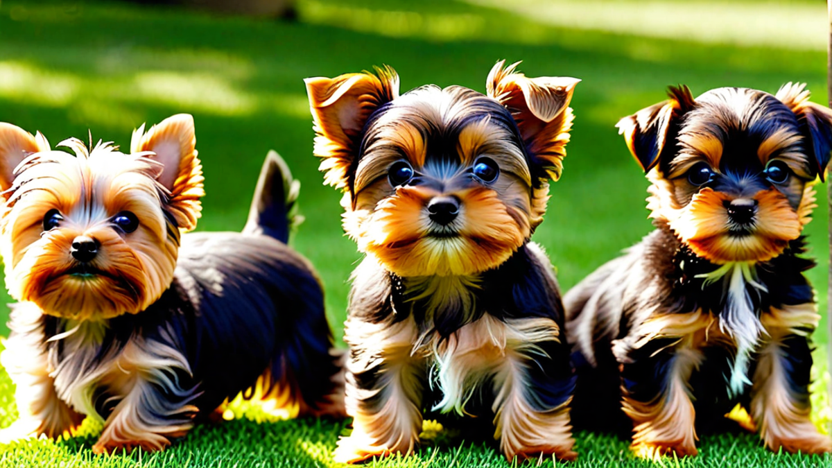 Yorkshire Terrier Puppies Meeting Other Dogs