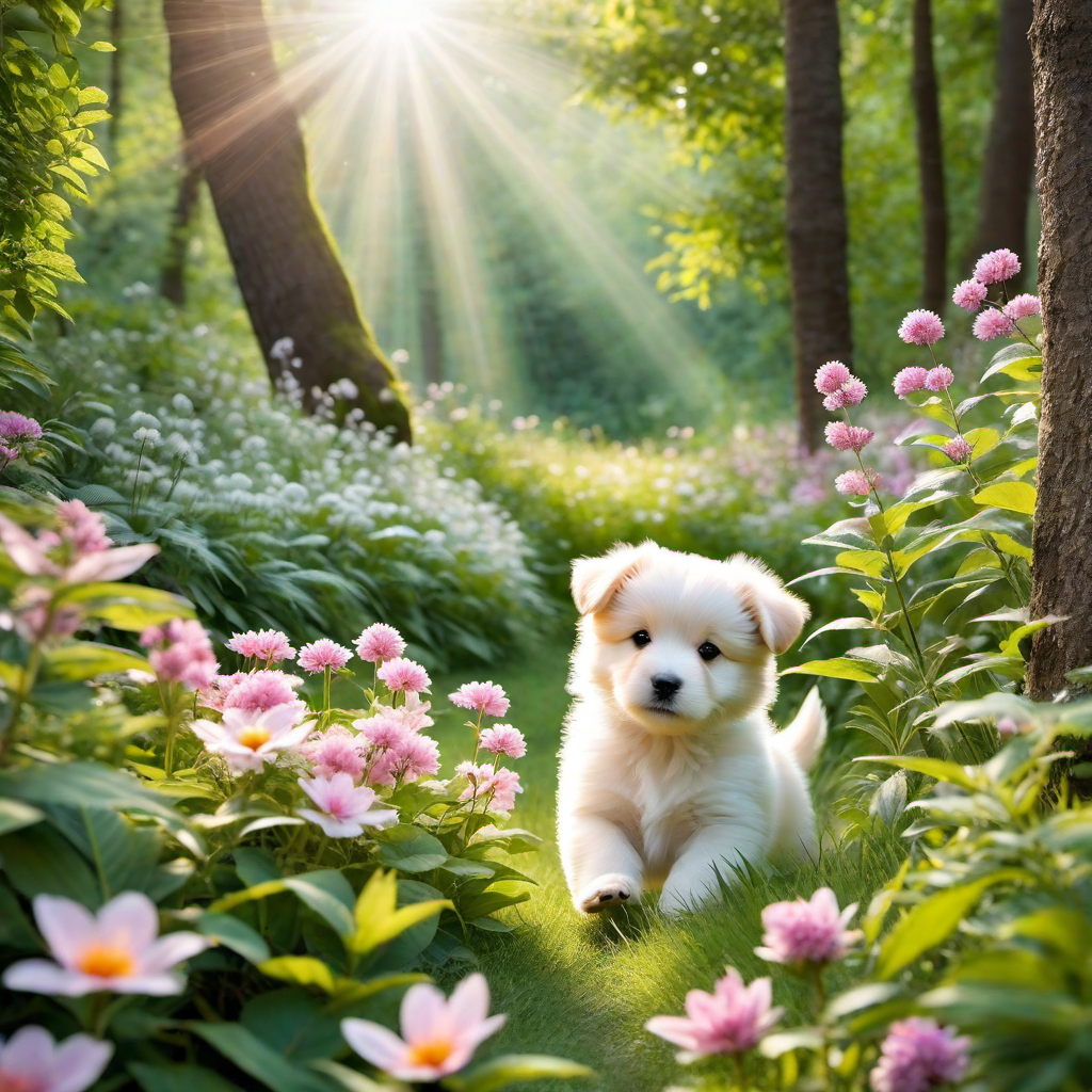 Puppies in the Wild: Cute Dogs Exploring Nature