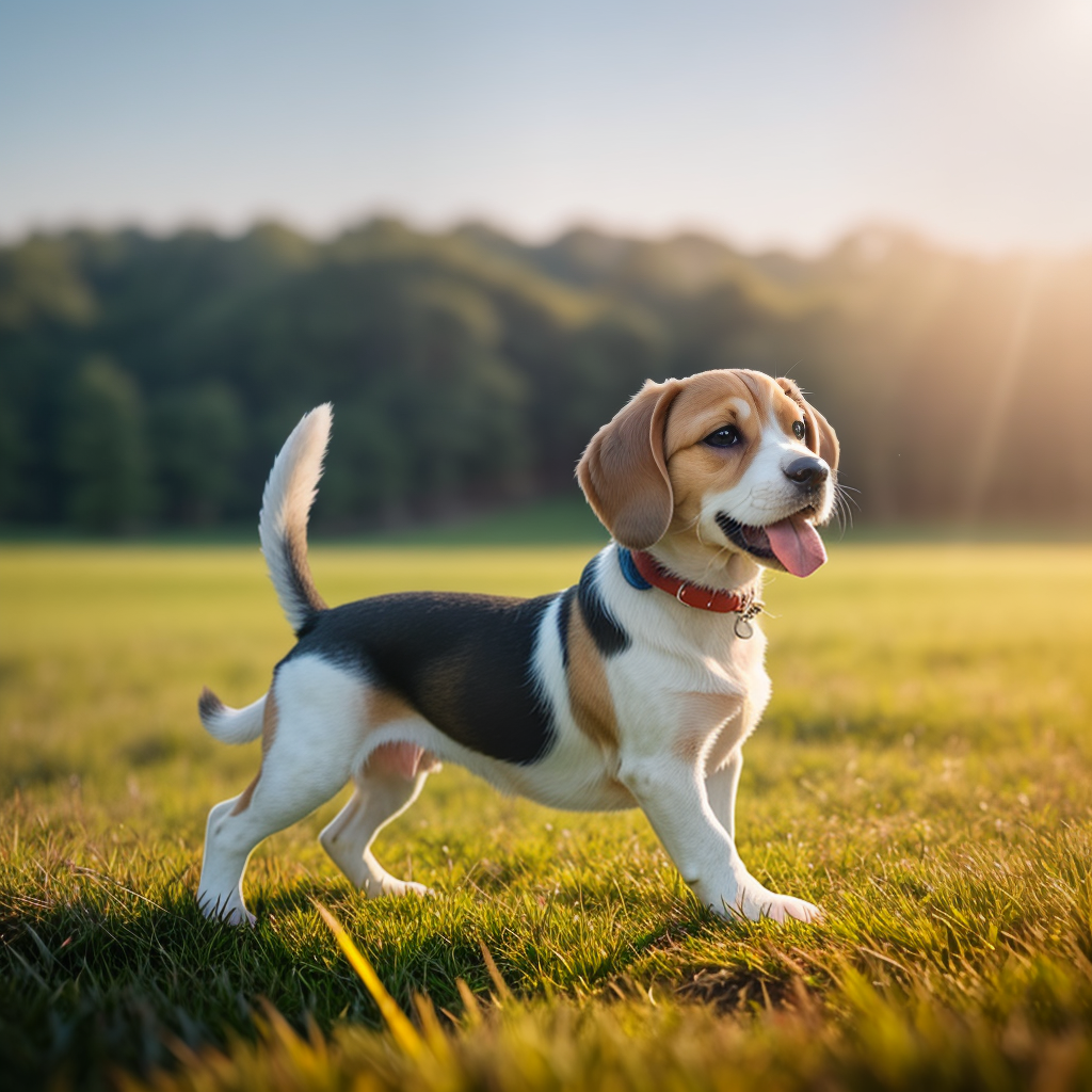 Adorable Beagle Puppy with a Wide Smile