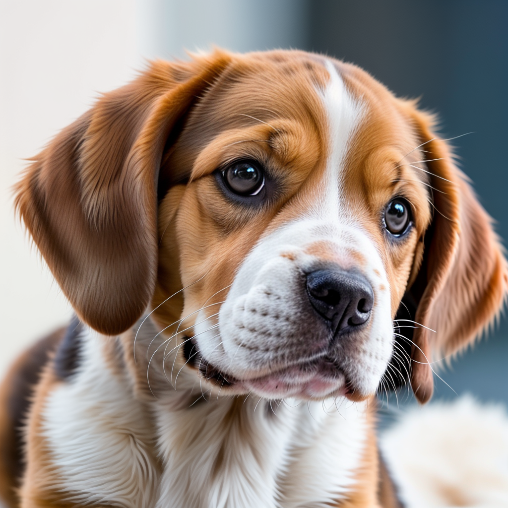 Beagle Puppy Giving a Sweet Puppy Eyes Look