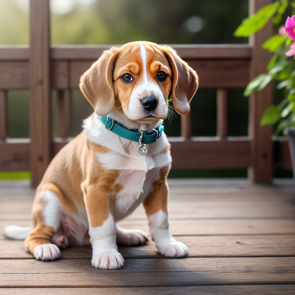 Beagle Puppy with a Mischievous Grin