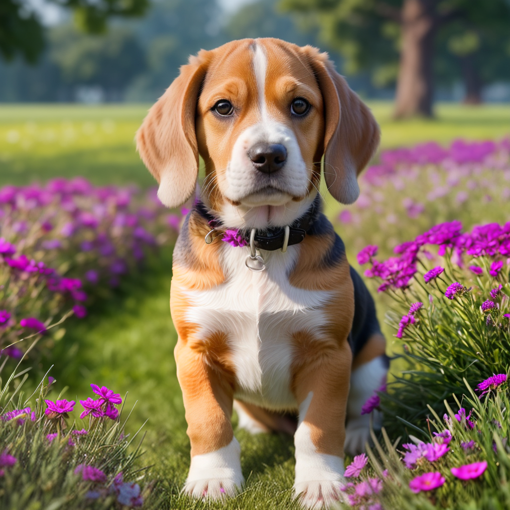 Beagle Puppy Enjoying a Day at the Park