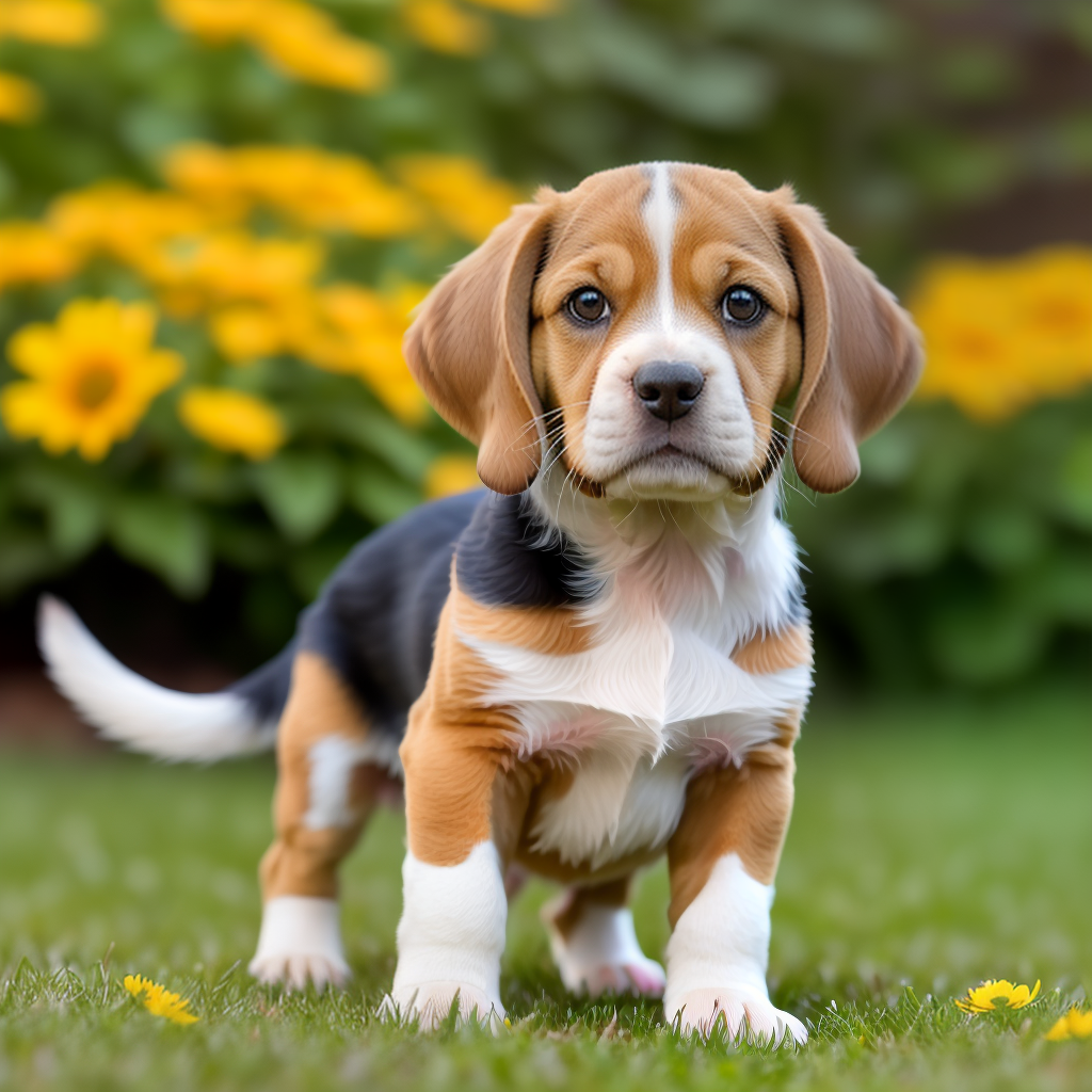 Beagle Puppy Jumping for a Treat