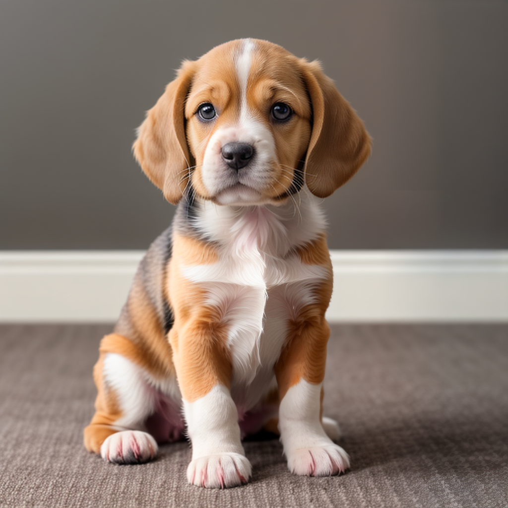 Sweet Beagle Puppy with a Quirky Expression