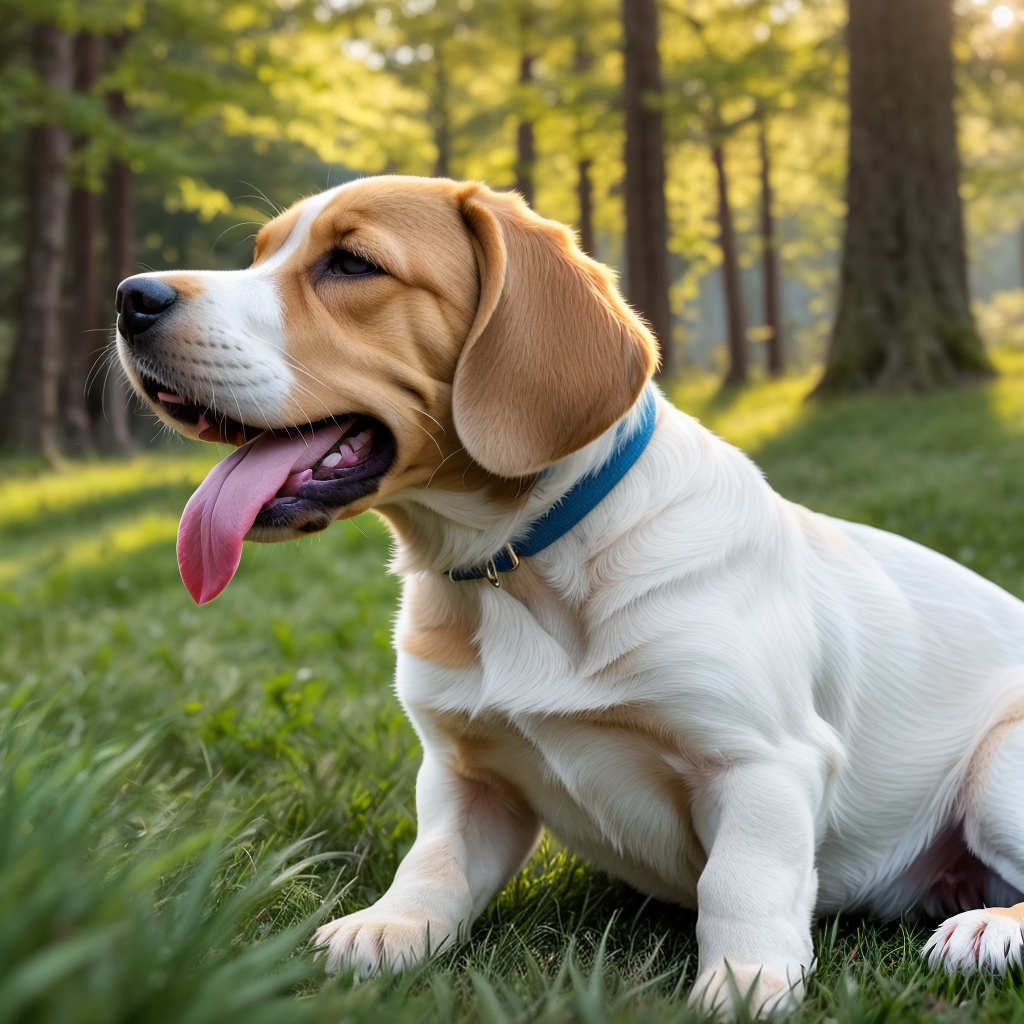 Beagle Puppy with a Happy Tummy Rub