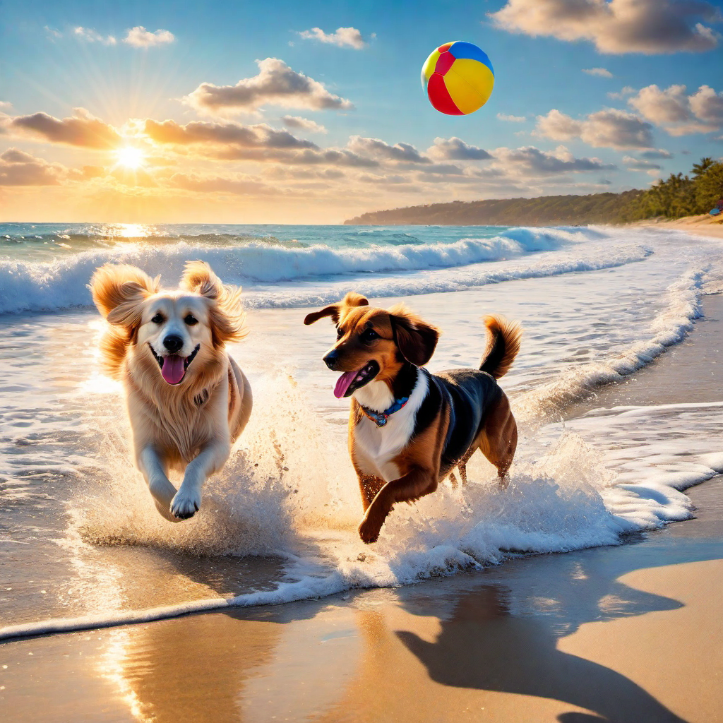 Beach Bums: Dogs Enjoying Sunny Days at the Beach