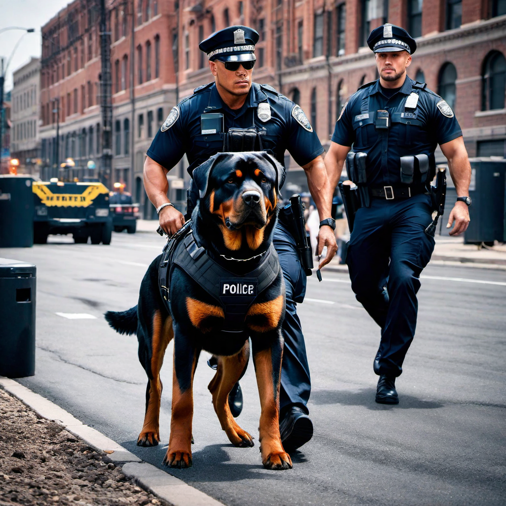 Rottweilers in Law Enforcement and Protection Work